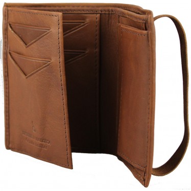 ABBACINO WALLET TIRANT S VERTICAL  COGNAC