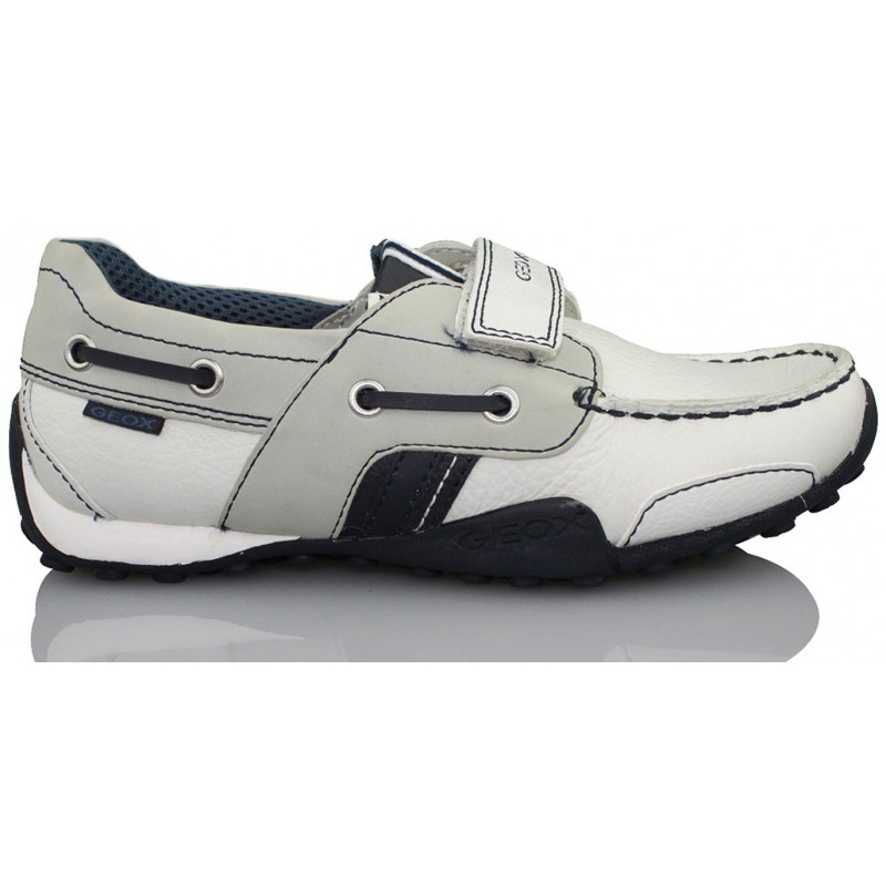 GEOX NAUTICO MOCASIN NIÑO  BLANCO