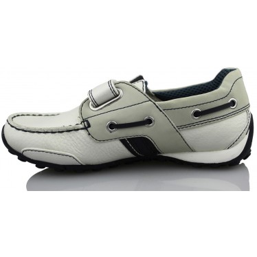 GEOX NAUTICO MOCASIN NIÑO  BLANCO