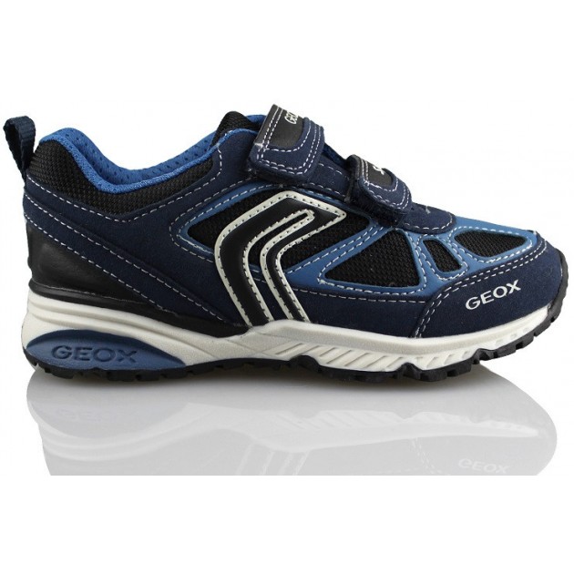 GEOX J BERNIE A TEXT GBK SUEDE AZUL