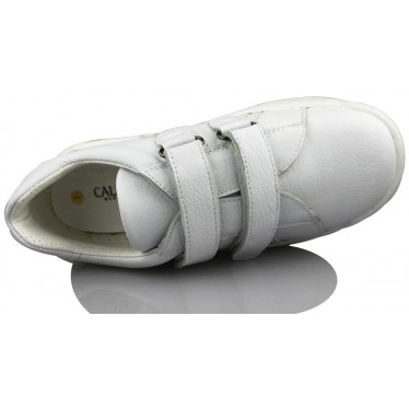 CALZAMEDI DOBLE VELCRO COMODO NIÑO  BLANCO
