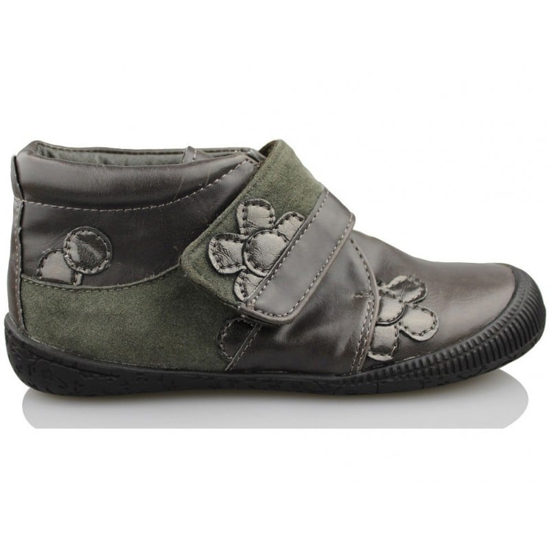 ELFOS KIDS VELCRO FLOR  MARRON