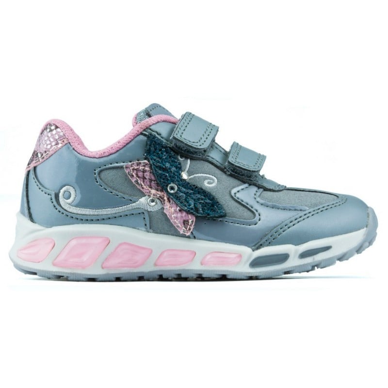 Crónico ignorar jefe ZAPATILLAS LUCES GEOX JR SHUTTLE GIRL GREY_PINK