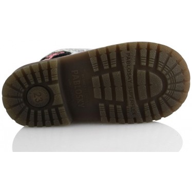PABLOSKY BOTIN NIÑA CORDON MODA VIPERA  GRIS
