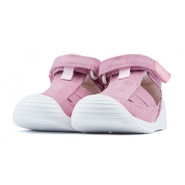 SANDALIAS BIOMECANICS LONA BEBÉ  ROSA