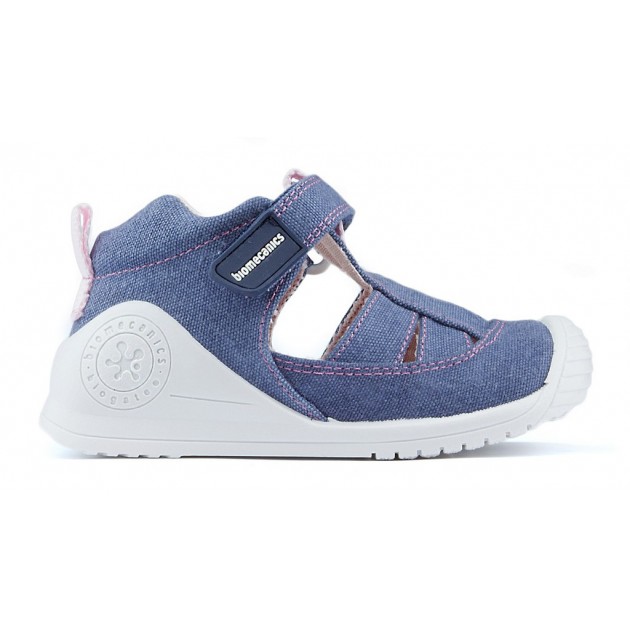 SANDALIAS BIOMECANICS LONA BEBÉ VAQUERO_ROSA