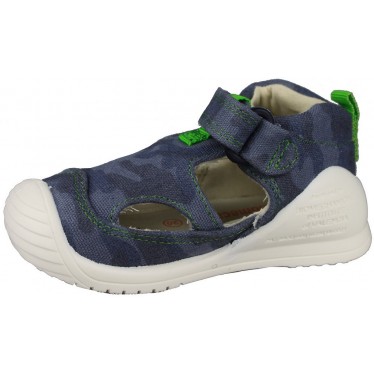 BIOMECANICS SANDALIA CERRADA LONA  AZUL