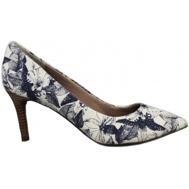 ROCKPORT ZAPATO TACON FLORES  AZUL