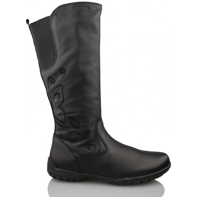 GEOX BOTA CASUAL PARA NIÑA Y MUJER BLACK NEGRO