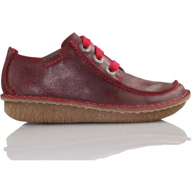 CLARKS FUNNY DREAM W LEATHER ROJO