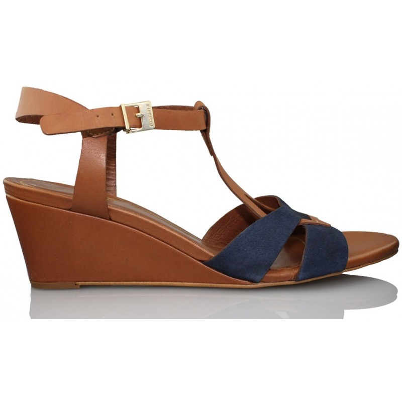 MARTINELLI ZAPATO CUÑA NUT  AZUL