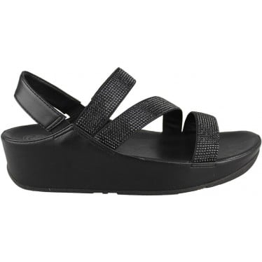FITFLOP CRYSTALL Z STRAP SANDAL  NEGRO
