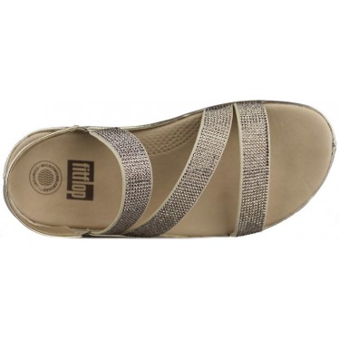 FITFLOP CRYSTALL Z STRAP SANDAL  ROSE GOLD