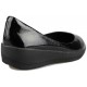 FITFLOP PATENT SUPERBALLERINA  BLACK