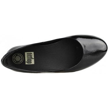 FITFLOP PATENT SUPERBALLERINA  BLACK