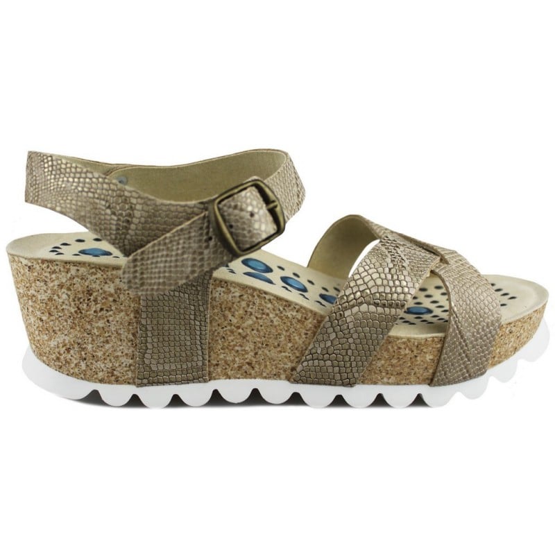 SIETE LUNAS SANDALIA COMODA MASAJE  BEIGE