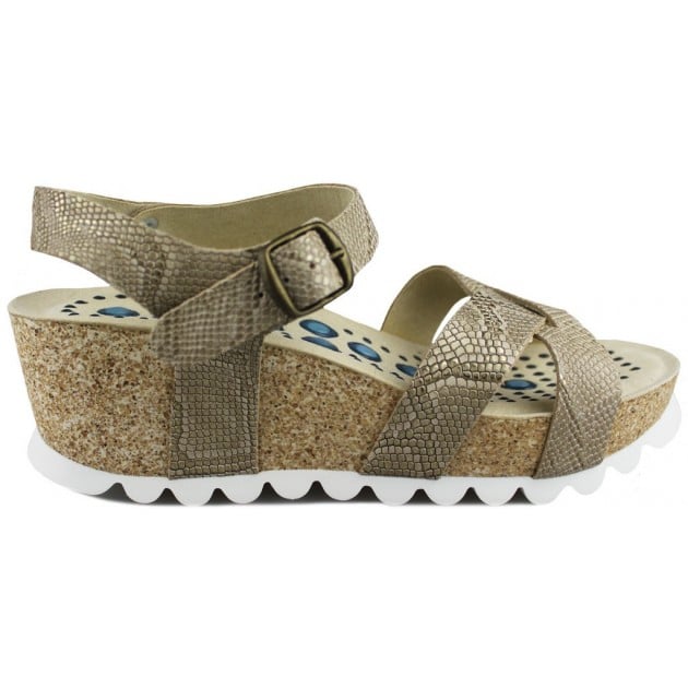 SIETE LUNAS SANDALIA COMODA MASAJE BEIGE