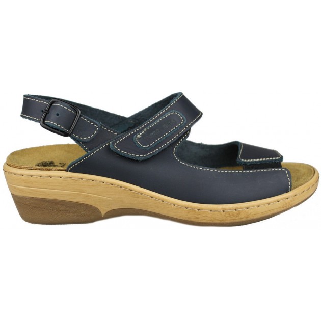 INTERBIOS SANDALIA VELCRO HEBILLA MARINO