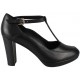 CLARKS KENDRA DAISY LEATHER  BLACK