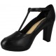 CLARKS KENDRA DAISY LEATHER  BLACK