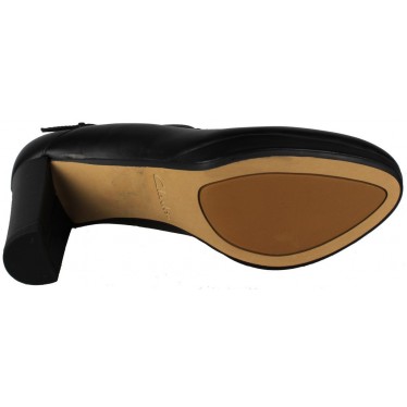 CLARKS KENDRA DAISY LEATHER  BLACK