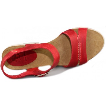 INTERBIOS SANDALIA ALTA COMODA  ROJO