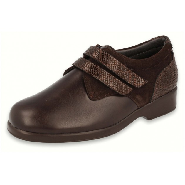 ZAPATOS DTORRES OLGA DOBLE VELCRO W MARRON_E2