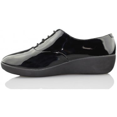 FITFLOP F-POP OXFORD ZAPATO MUJER COMODO  NEGRO