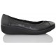 FITFLOP BALLERINA PIEL BAILARINA COMODA DE MUJER  NEGRO