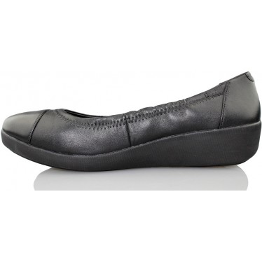 FITFLOP BALLERINA PIEL BAILARINA COMODA DE MUJER  NEGRO