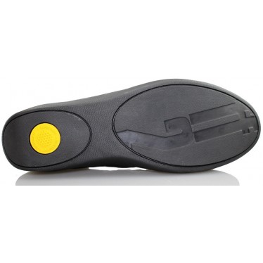 FITFLOP BALLERINA PIEL BAILARINA COMODA DE MUJER  NEGRO