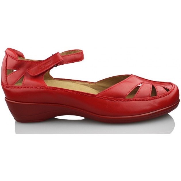 CALZAMEDI ZAPATO ORTOPEDICO MUJER  ROJO