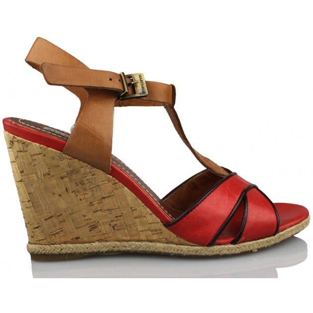 MARTINELLI SANDALIA COMODA MUJER ROJO