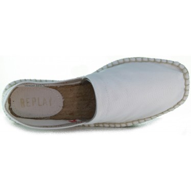 REPLAY ALPARGATA COMODA PARA HOMBRE ANATOMICA  BLANCO