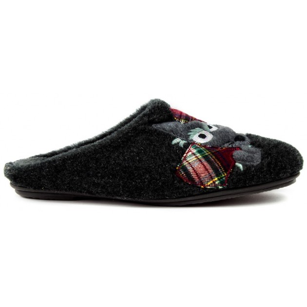 VULLADI CAS ZAPATILLAS A DORMIR CANSINOS NEGRO