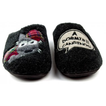 VULLADI CAS ZAPATILLAS A DORMIR CANSINOS  NEGRO