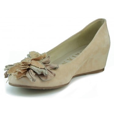 MARIAN BAILARINA FIESTA PARA MUJER CUÑA  BEIGE