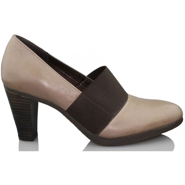 FLEXX ZAPATO TACON COMODO MUJER MARRON