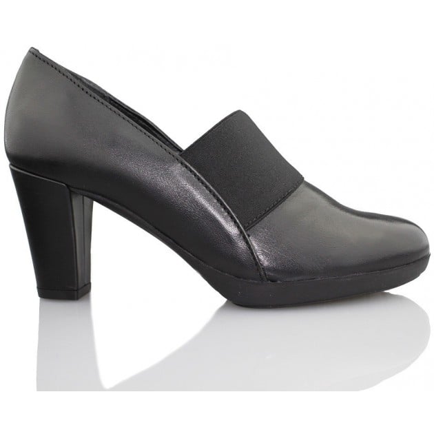 FLEXX ZAPATO TACON COMODO MUJER NEGRO