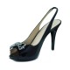 GUESS ZAPATO TALON ABIERTO MUJER  NEGRO