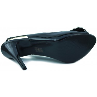 GUESS ZAPATO TALON ABIERTO MUJER  NEGRO