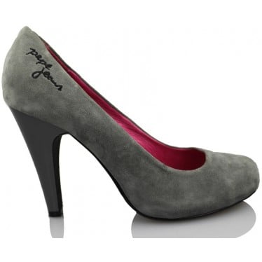 PEPE JEANS HI HEEL COURT SHOE  GRIS