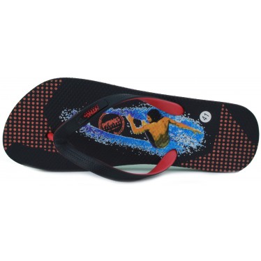 MUSTANG CHANCLAS PLAYA HOMBRE  NEGRO