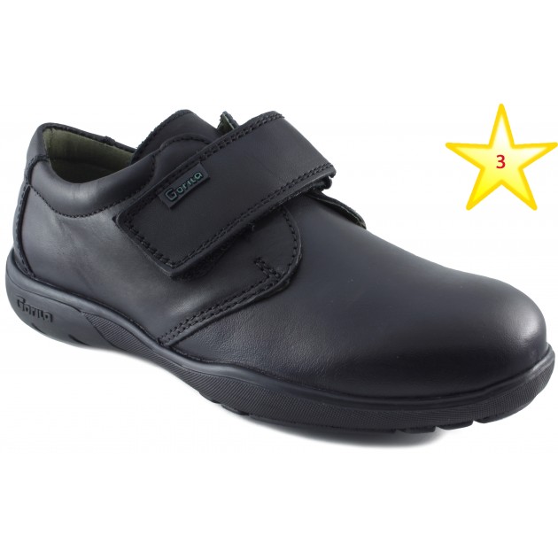 GORILA ZAPATOS PARA NIÑOS COLEGIAL RESISTENTE NEGRO