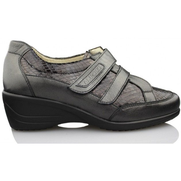 DRUCKER CALZAPEDIC MOCASIN CON VELCRO ANCHO Y COMODO NEGRO