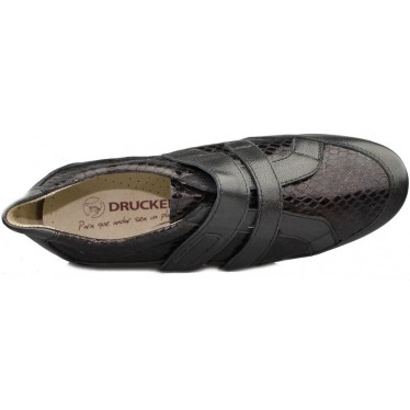DRUCKER CALZAPEDIC MOCASIN CON VELCRO ANCHO Y COMODO  NEGRO