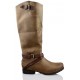 MUSTANG BOTA ALTA PLANA  MUJER  MARRON