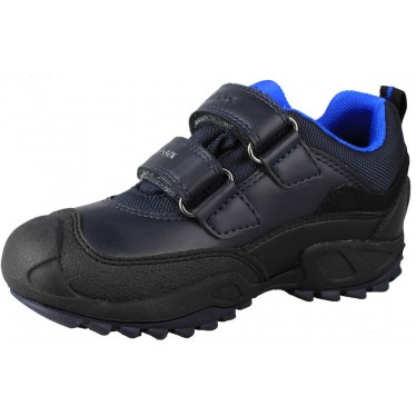 GEOX JN SAVAGE ZAPATILLA DOBLE VELCRO  AZUL