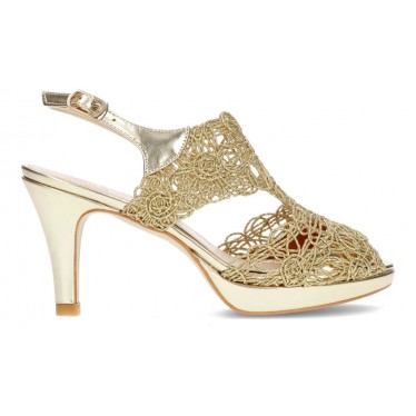 ANGEL ALARCON ZAPATO ELEGANTE  DORADO