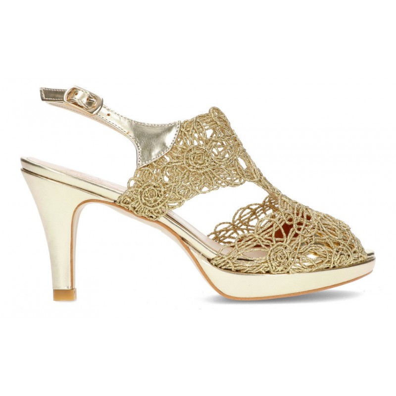 ANGEL ALARCON ZAPATO ELEGANTE  DORADO